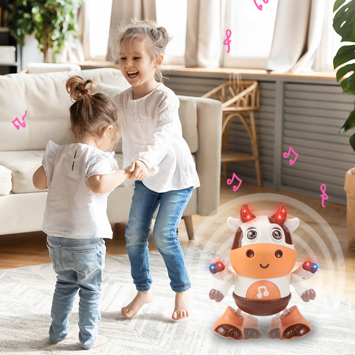 Dancing Cow Music & Light Swing Dance Robot Electric Fun Interactive Toy for Kids